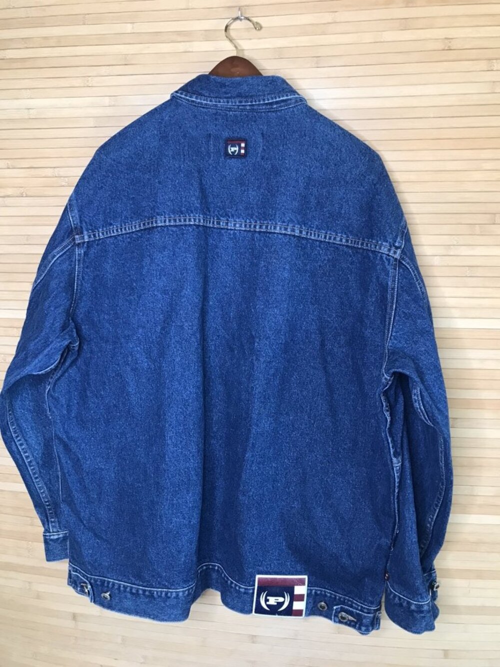 Phat Farm Logo Urban Hip Hop 90's Denim Blue Jean Jacket Mens sz XXXL Clean 3XL - Picture 5 of 7